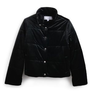 POPSUGAR velvet puffer jacket
